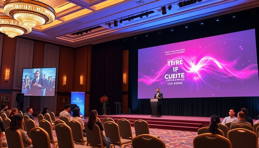 Modern speaker setup with dynamic lighting and tech display.