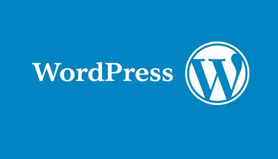 WordPress logo on a blue background