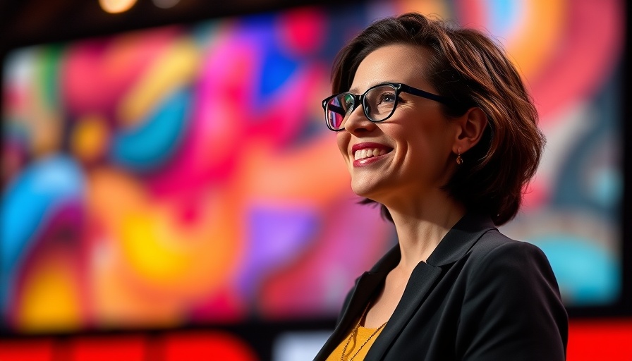Woman speaking at TED Talk on introvert experiences