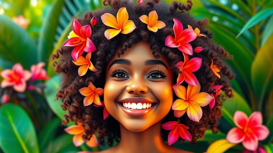 Vibrant illustration for a Soul Music channel featuring a joyful woman.