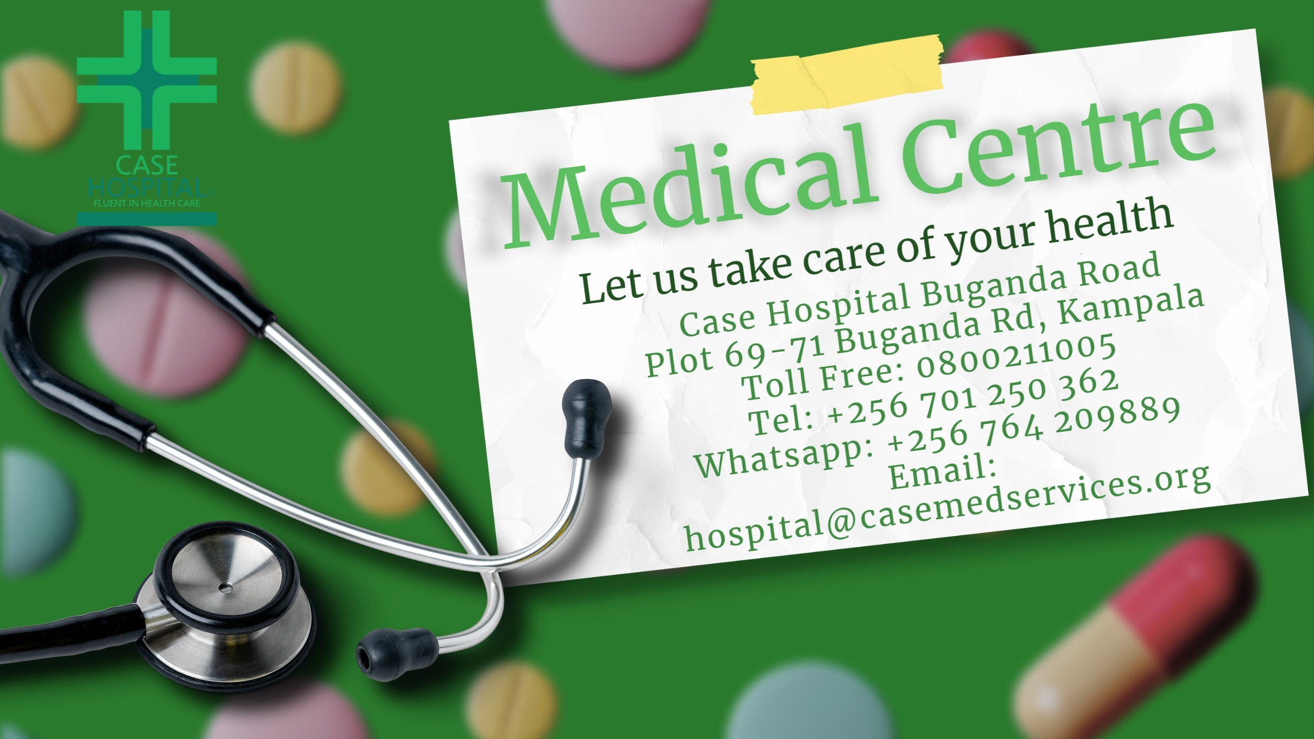 VIP healthcare services Uganda: African doctor in scrubs consulting patient in bright clinic.