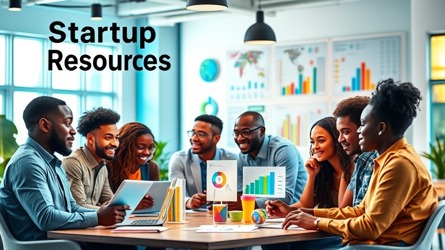 Diverse African startup founders brainstorming in a bright coworking space with tech gadgets.