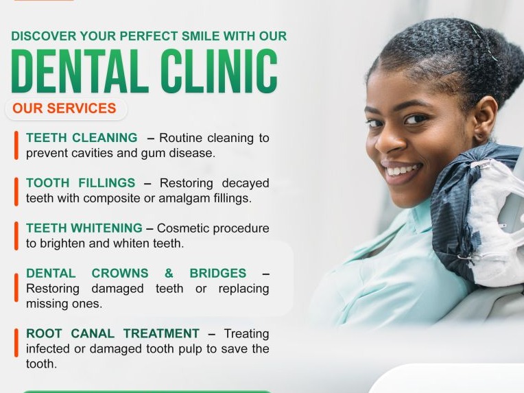 Sincere Ugandan patient in modern Case Clinic Kampala waiting room connected health specialist care