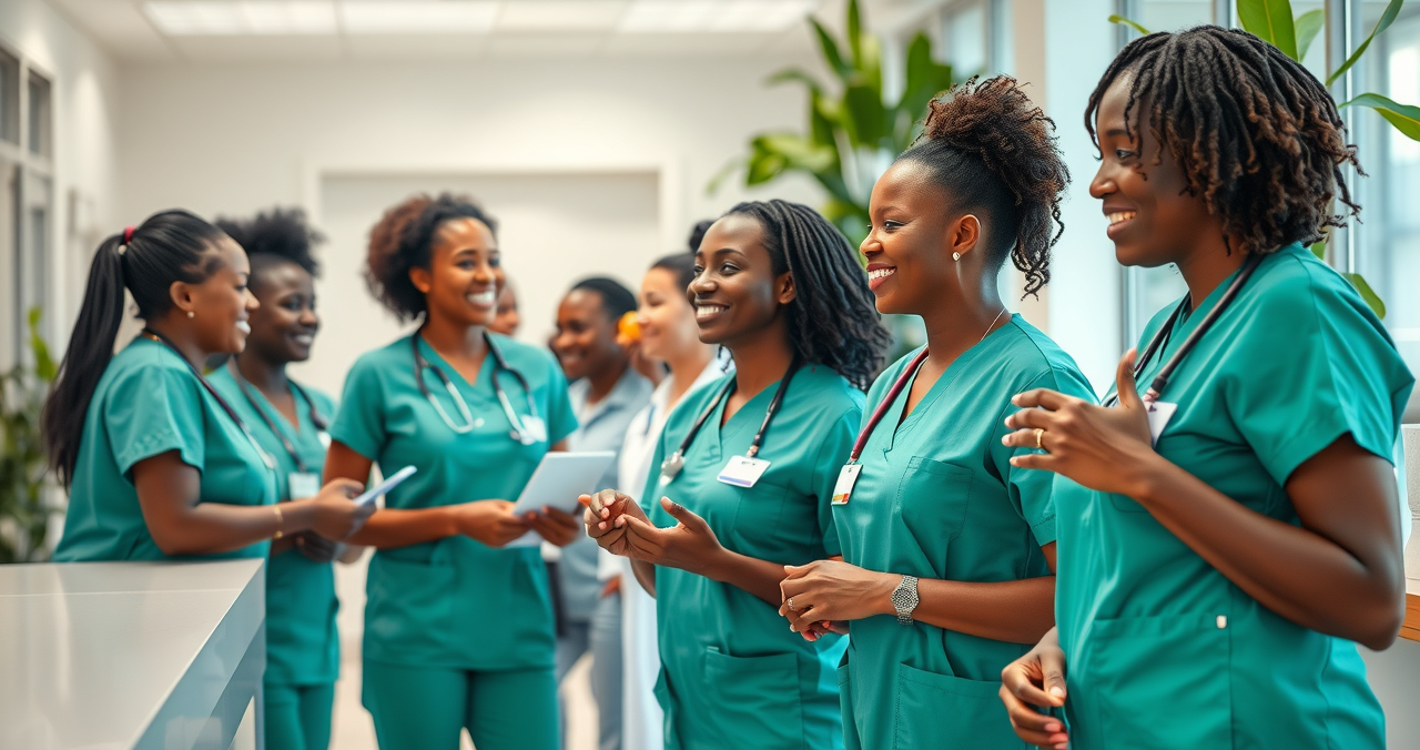 Case Clinic service offerings vibrant group in modern clinic reception