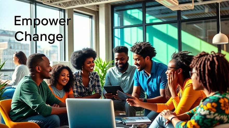Diverse African innovators engaging in tech innovation and immigrant empowerment.