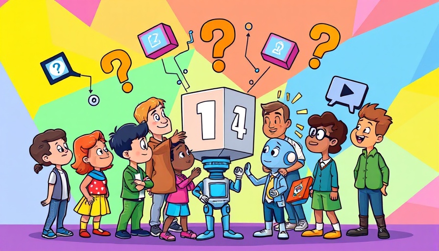 AI Education illustration with diverse characters and symbols