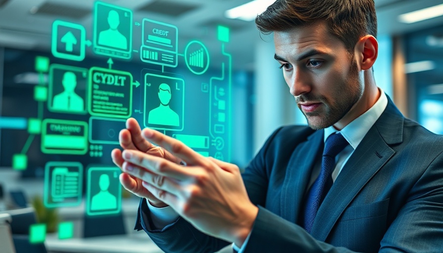 Digital professional using holographic credentials on a laptop.