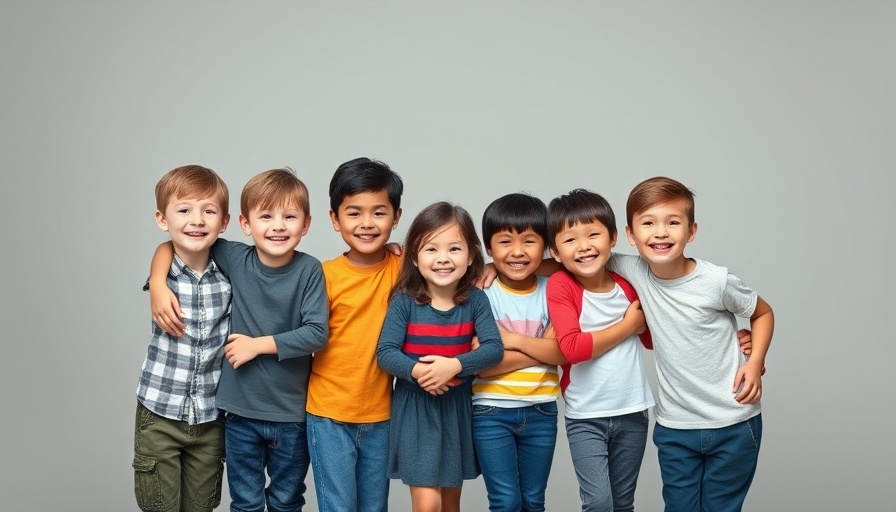 Diverse group of children embracing, representing Universal Design.