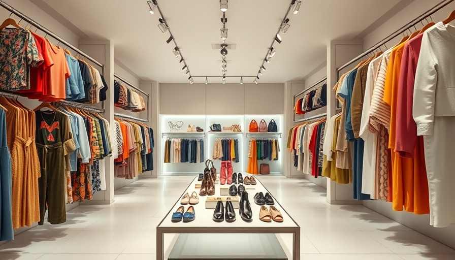 FARO fashion sustainability store interior with diverse clothing options.