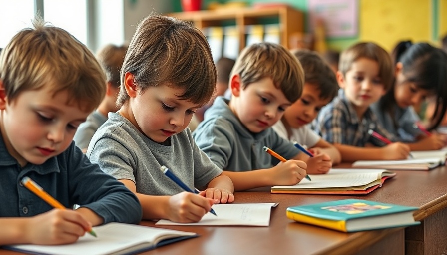 Children practicing student reading skills in a classroom setting.