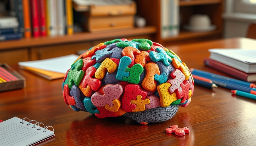 Colorful brain puzzle representing a neurodivergent teacher's tools.