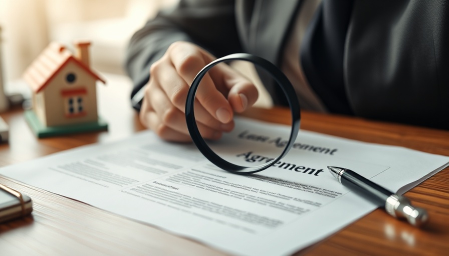 Printable Lease Agreement Options magnified on wooden desk.