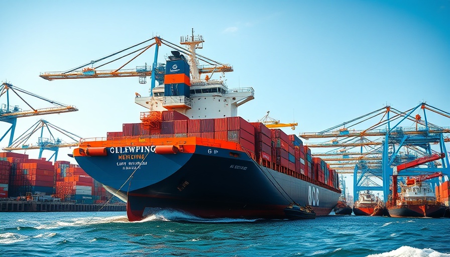 Port of Los Angeles with cargo ships and cranes, January record scene.