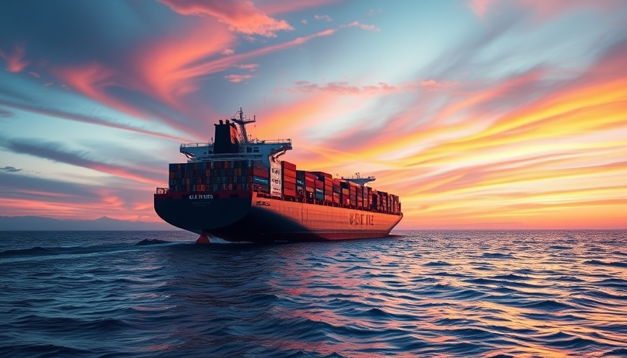 Container ship on ocean during sunset under discussion on ocean freight procurement.