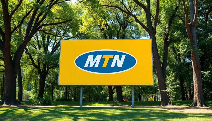 MTN Nigeria billboard sign against greenery.