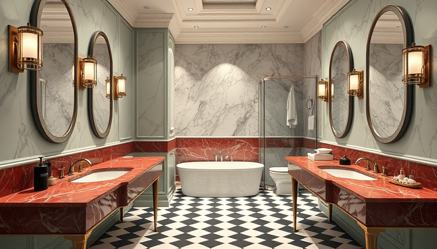 Milan-inspired bathroom with elegant marble and vintage style.