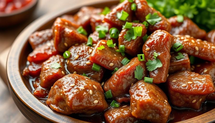 Delicious beef dish with herbs highlighting Nigeria rising food inflation.