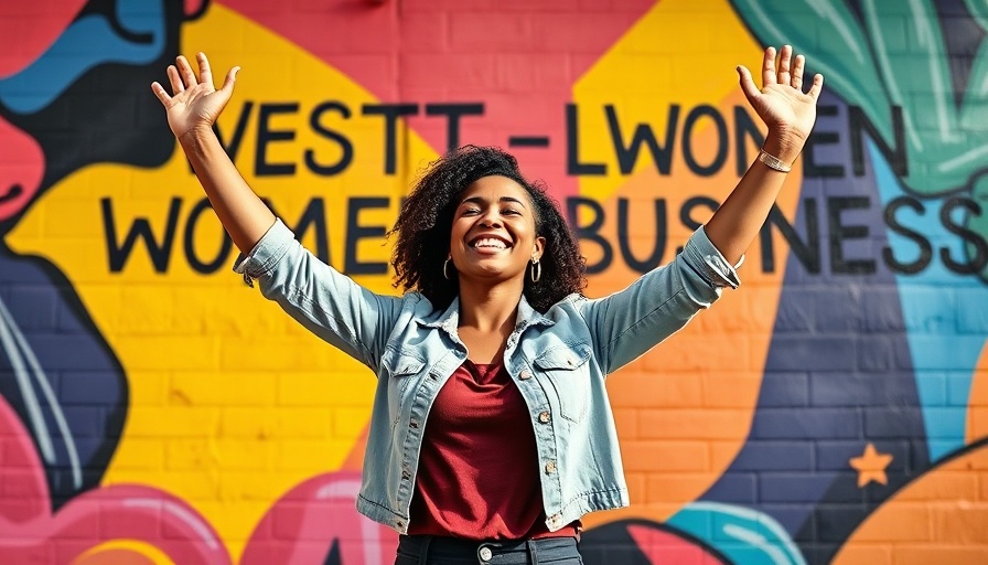 Vibrant mural with woman celebrating Women's Investment in Nigeria.