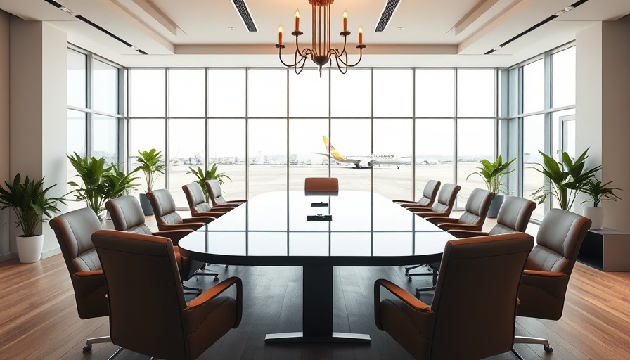 Modern conference room at West Star Aviation Enhanced Studio.