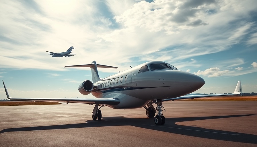 Falcon 900EX parked on tarmac with clear sky.