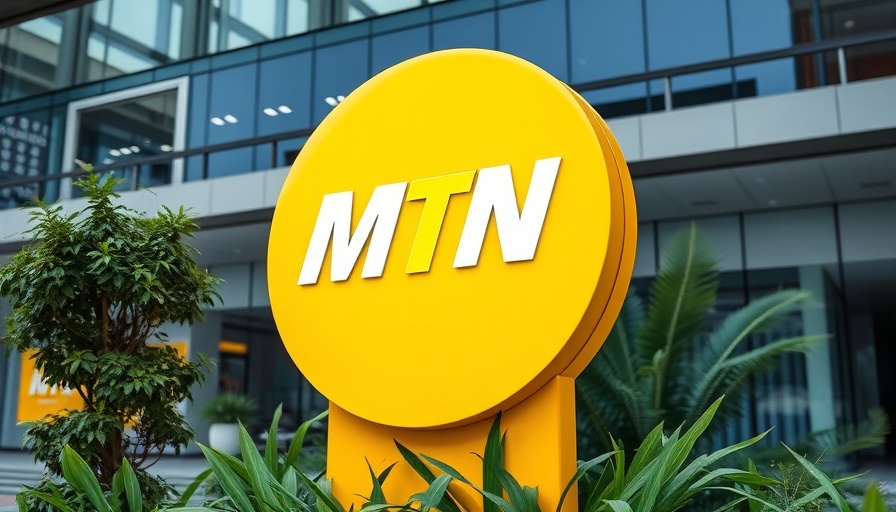 MTN Nigeria corporate sign in business setting highlighting MTN Nigeria revenue decline