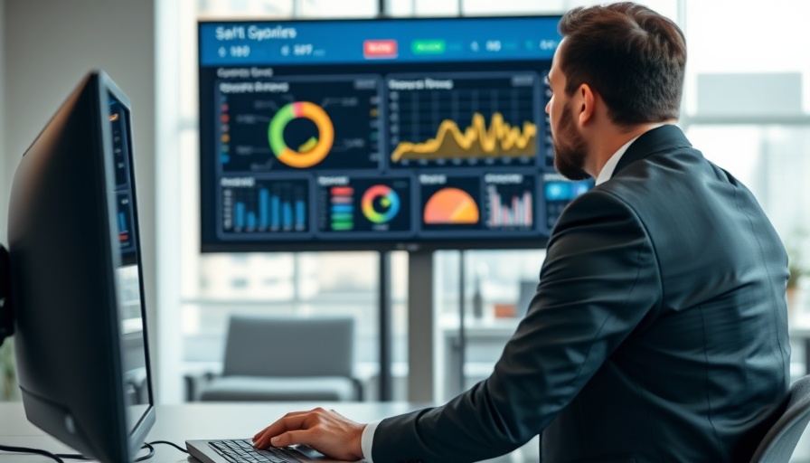 Professionals viewing JettwareNG IT solution dashboard on monitor.