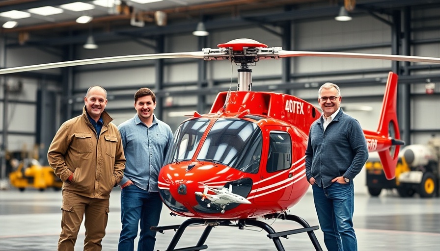 IFR-Configured Bell 407GXi Delivery ceremony with group of four men indoors.