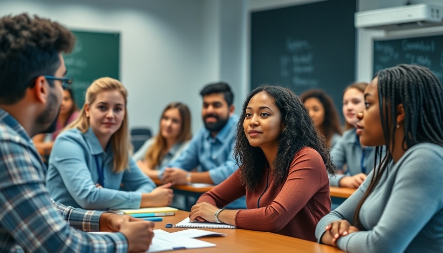 Diverse students discussing in a classroom, addressing school choice challenges.