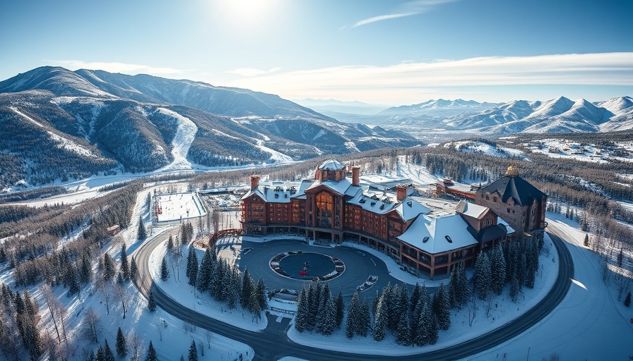 Luxurious mountain resort in Park City snow-covered landscape.