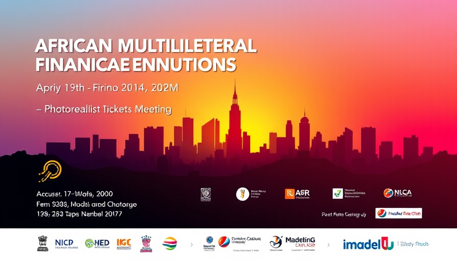 Event poster for Africa Multilateral Financial Institutions meeting.