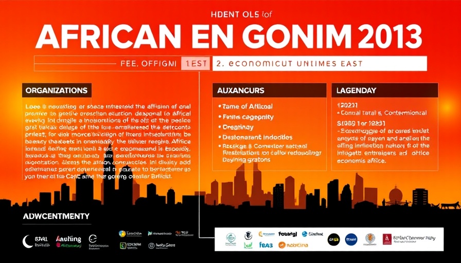 Poster for Africa Trade event with agenda and details