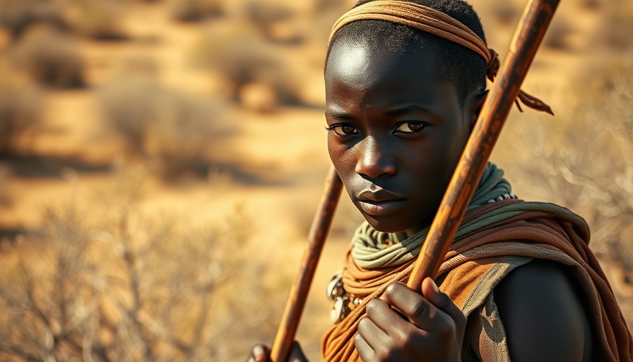 Kenya's warrior cultural traditions illustrated by Maasai warrior.