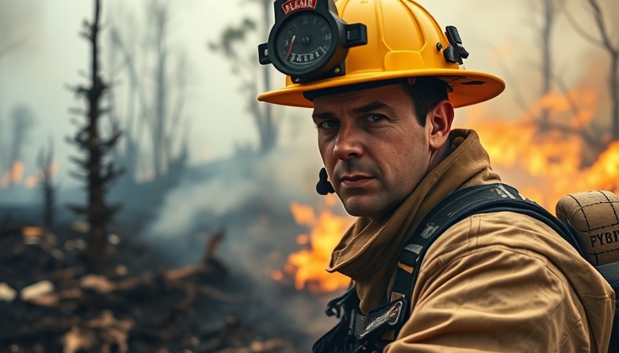 Firefighter during worst ever wildfires in South Korea.