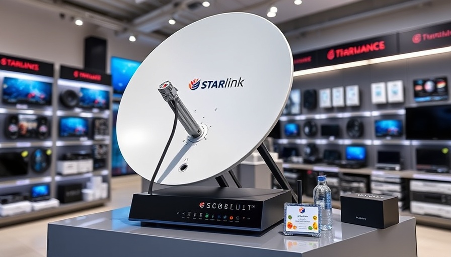 Starlink satellite kit in electronics store display - Starlink price in Africa.