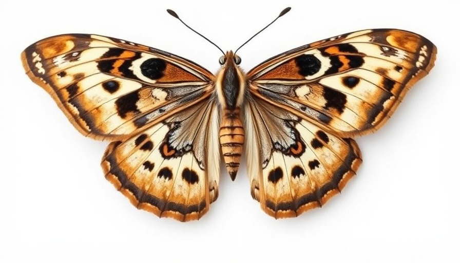Illustration of Parana owl butterfly highlighting extinction.