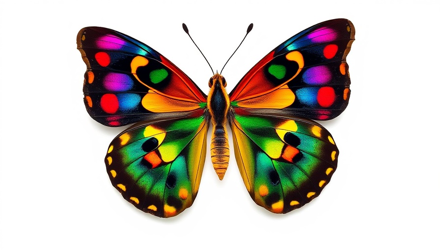 Illustration of an extinct Papua New Guinean butterfly subspecies, Paradise Birdwing.