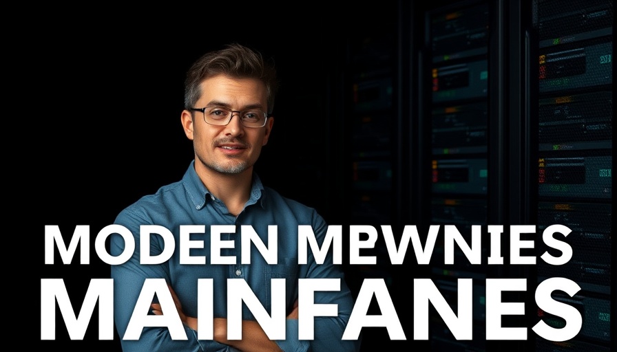 Young man explains the benefits of modern mainframes, informative.