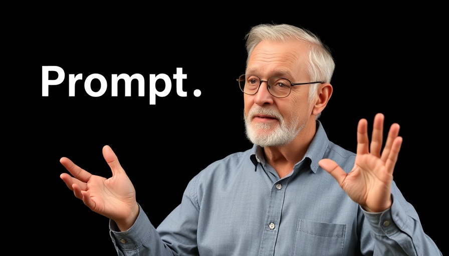 Man explains concept with 'Prompt' on blackboard, emphasizing 'Write'.