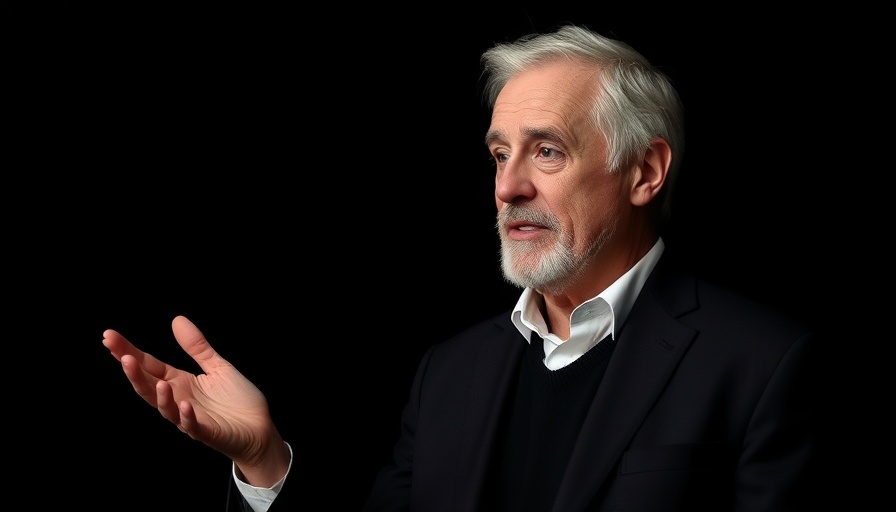Distinguished older man gesturing in a discussion, agentic AI topic