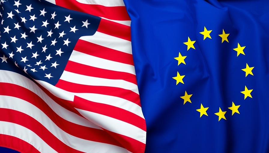US-European relations visualized through flags, highlighting tension.
