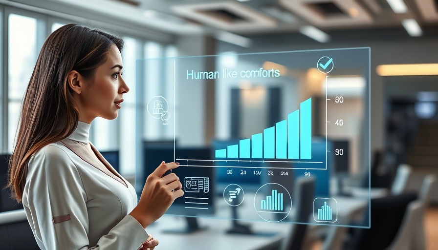 Engaged woman explaining Uncanny Valley concept in AI design.