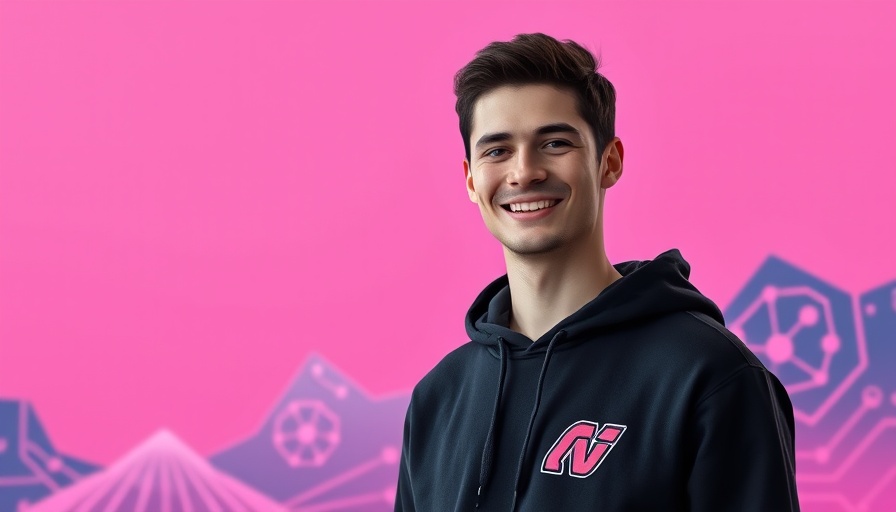 Teejay Opayele's impact on e-commerce: smiling man in hoodie, tech background