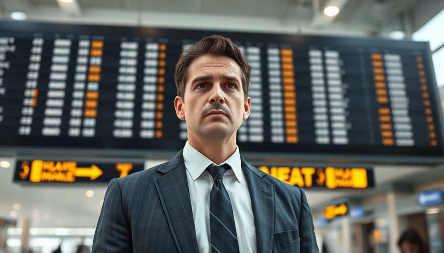 Man checks airport board during Belgium general strike, causing disruptions.
