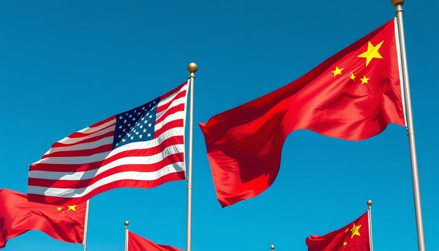 American and Chinese flags symbolizing China Tariff on U.S. Goods.