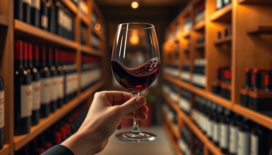 Nigeria's wine market growth visualized with red wine glass.