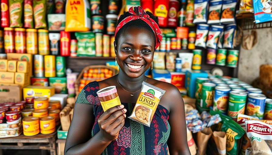 Vibrant display of local production in Sierra Leone market.