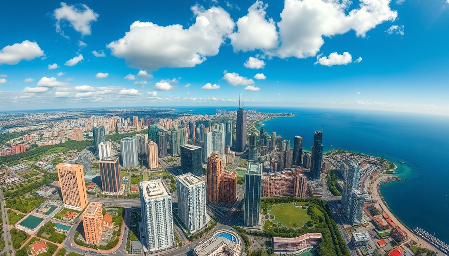 Aerial view of a modern city reflecting Africa's billionaires wealth.