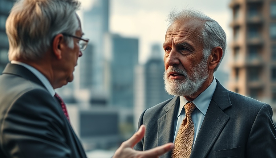 Older man discussing mainframe technology transformation.