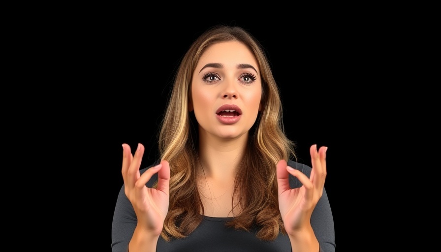 Young woman speaking on AI energy consumption.