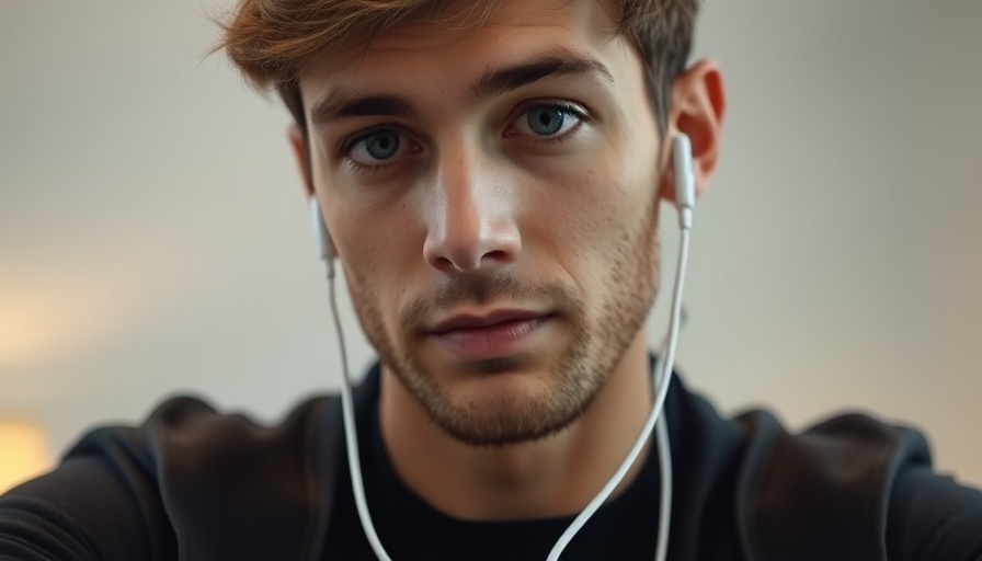 Thoughtful person with earphones reflecting indoors on IBM Z17 AI Innovations.
